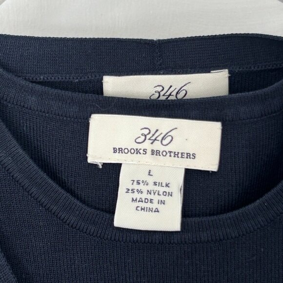 Navy Brooks Brothers Twinset LG - Picture 3 of 6